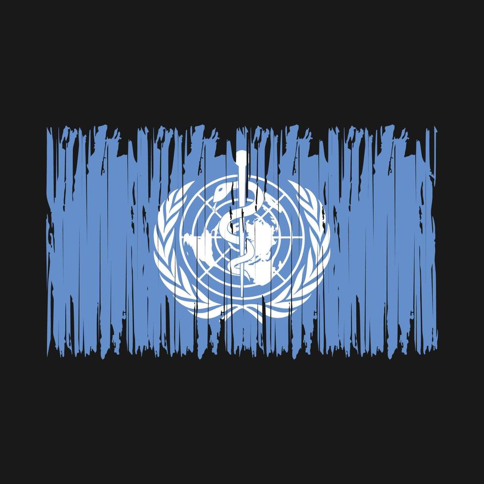 WHO Flag Brush vector