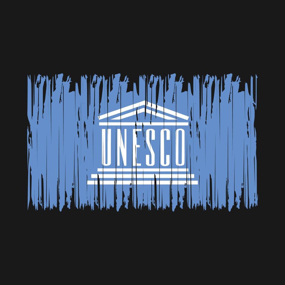 Unesco Flag Brush vector
