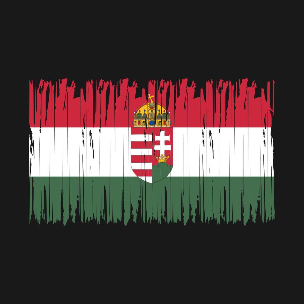 Hungary Flag Brush vector