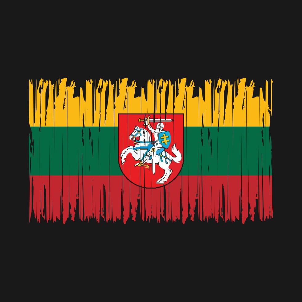 Lithuania Flag Brush vector