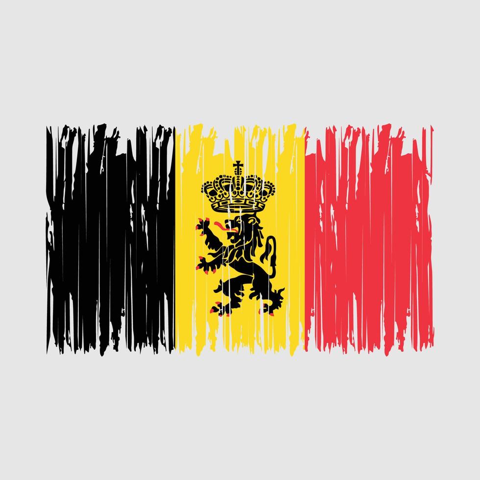 cepillo de bandera de bélgica vector