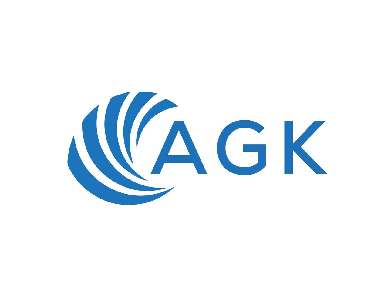 agk resumen negocio crecimiento logo diseño en blanco antecedentes. agk creativo iniciales letra logo concepto. vector