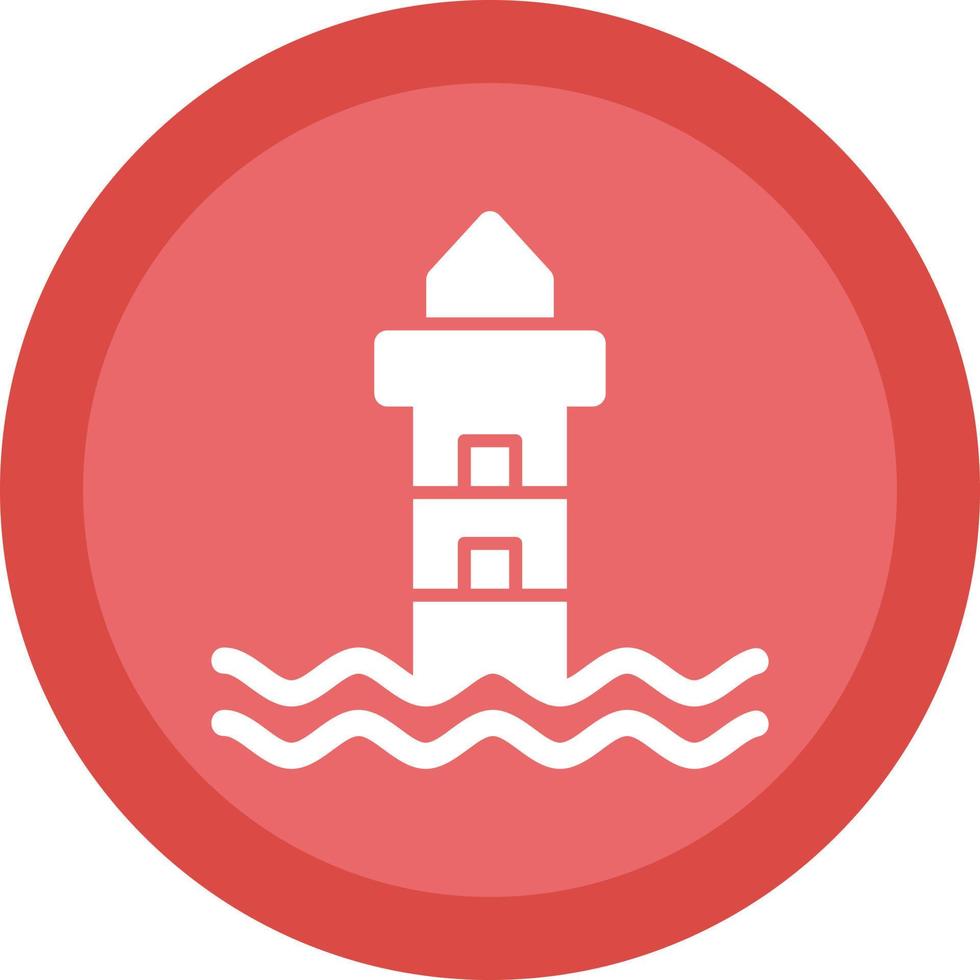 Lighthouse Landscape Vector Icon Design