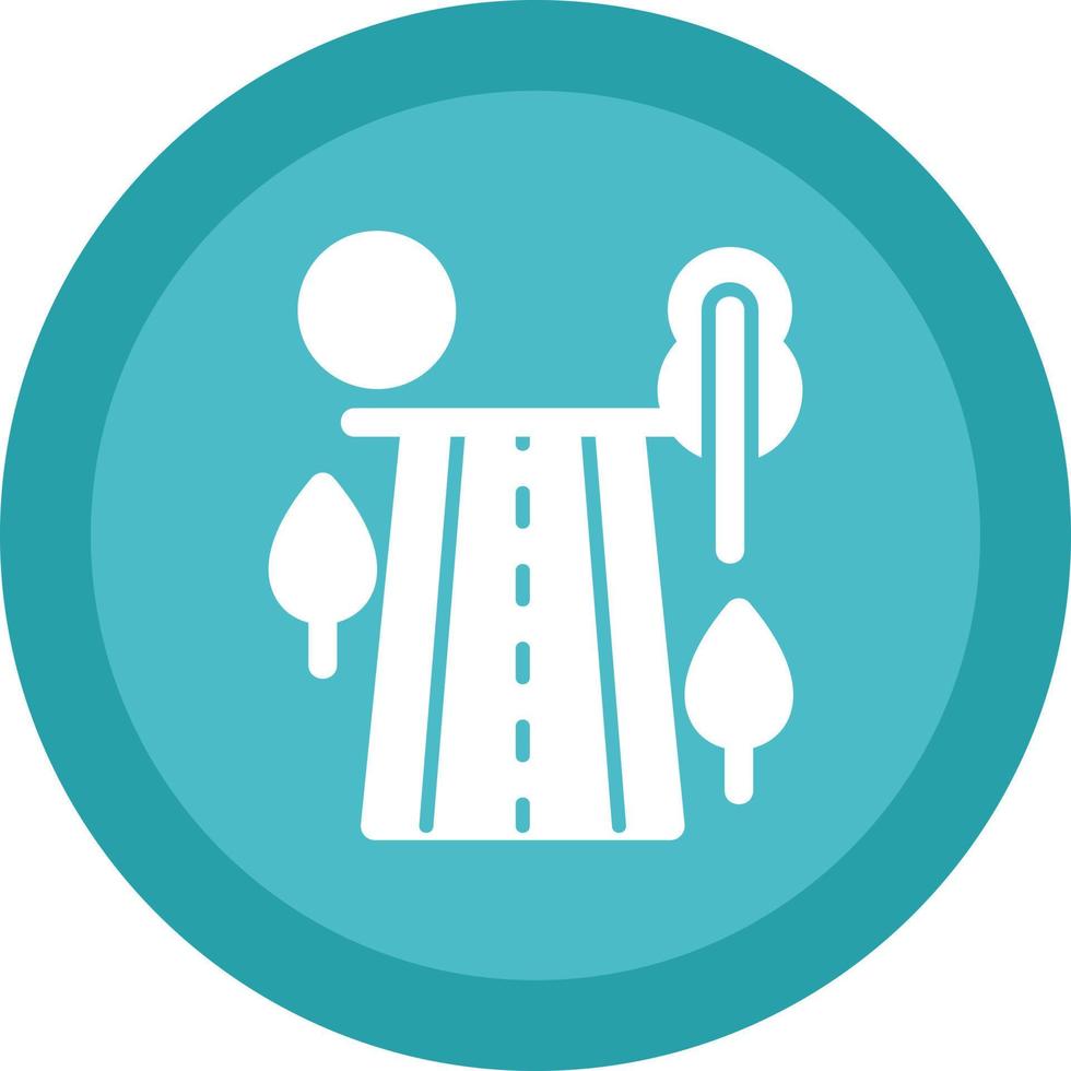 Road Landscape Vector Icon Design