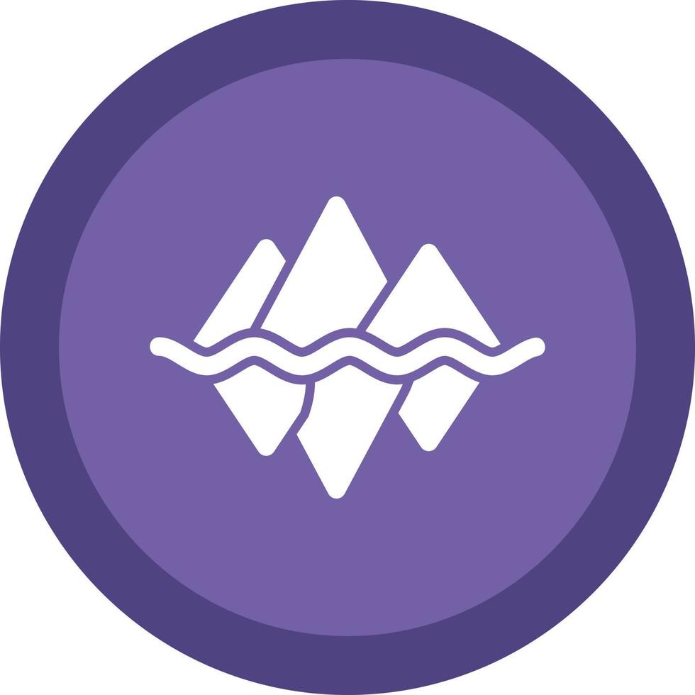 Iceberg Landscape Vector Icon Design