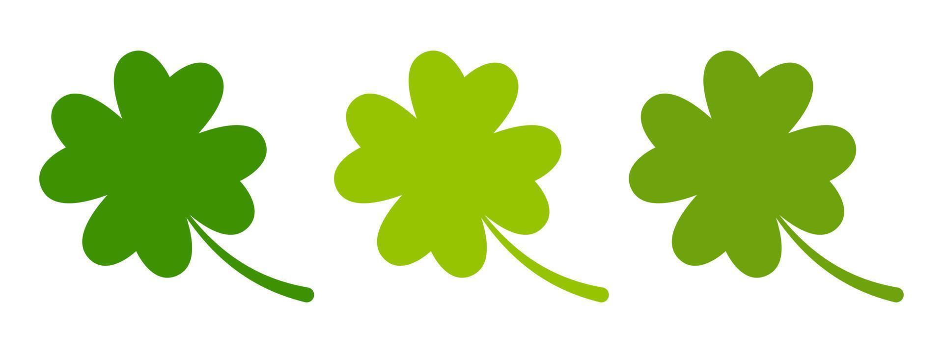 Clover Leaf in flat style isolated vector