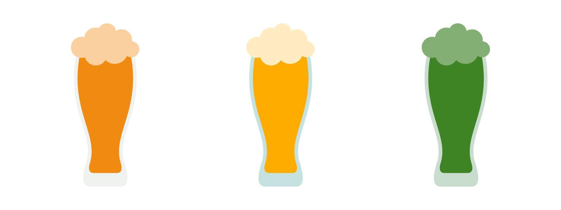 cerveza en plano estilo aislado vector