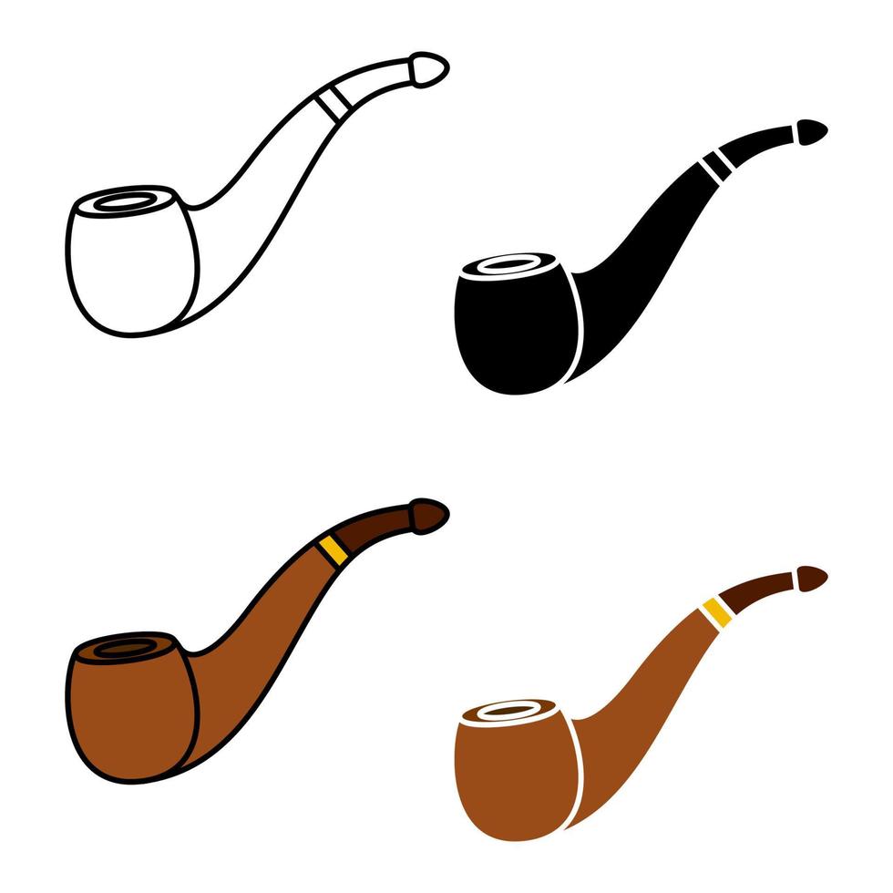 Smoking Pipe in flat style isolated vector