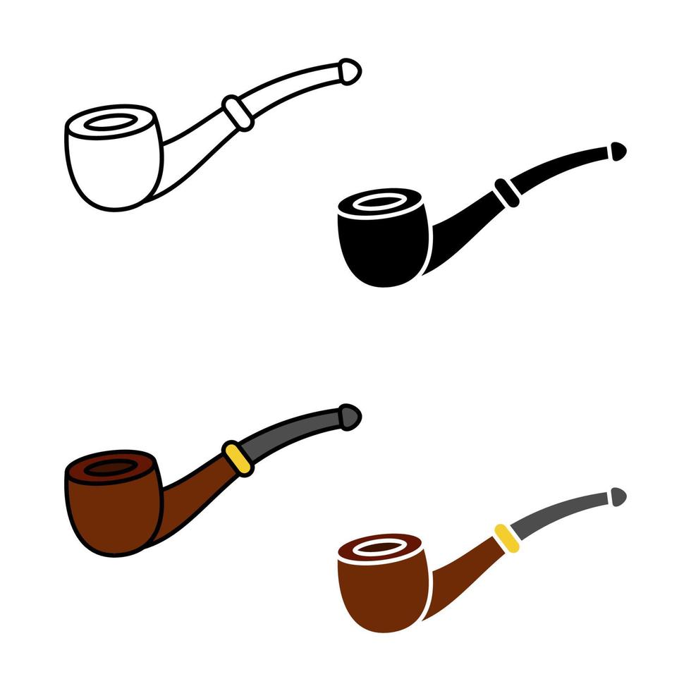 Smoking Pipe in flat style isolated vector