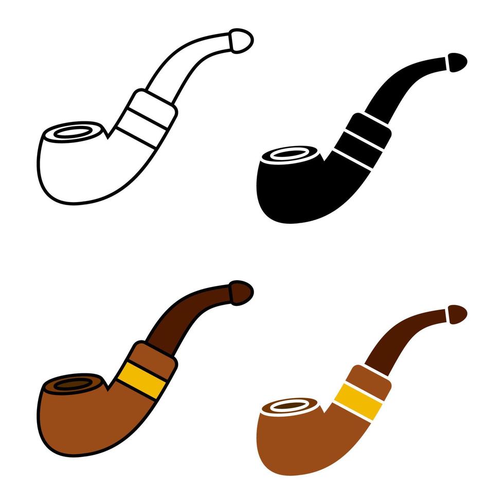 Smoking Pipe in flat style isolated vector