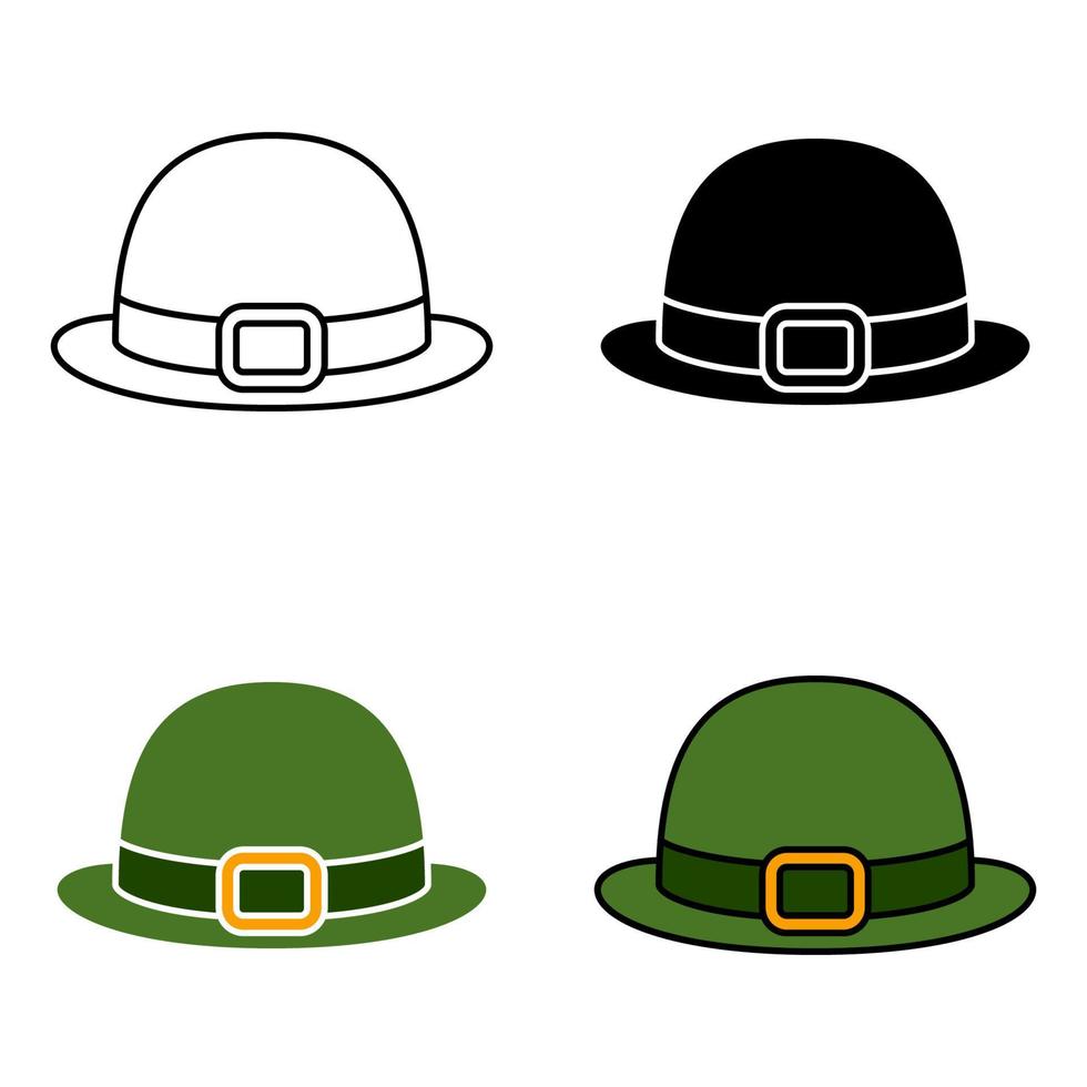Leprechaun Hat in flat style isolated vector