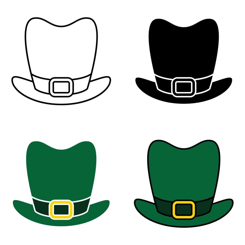Leprechaun Hat in flat style isolated vector