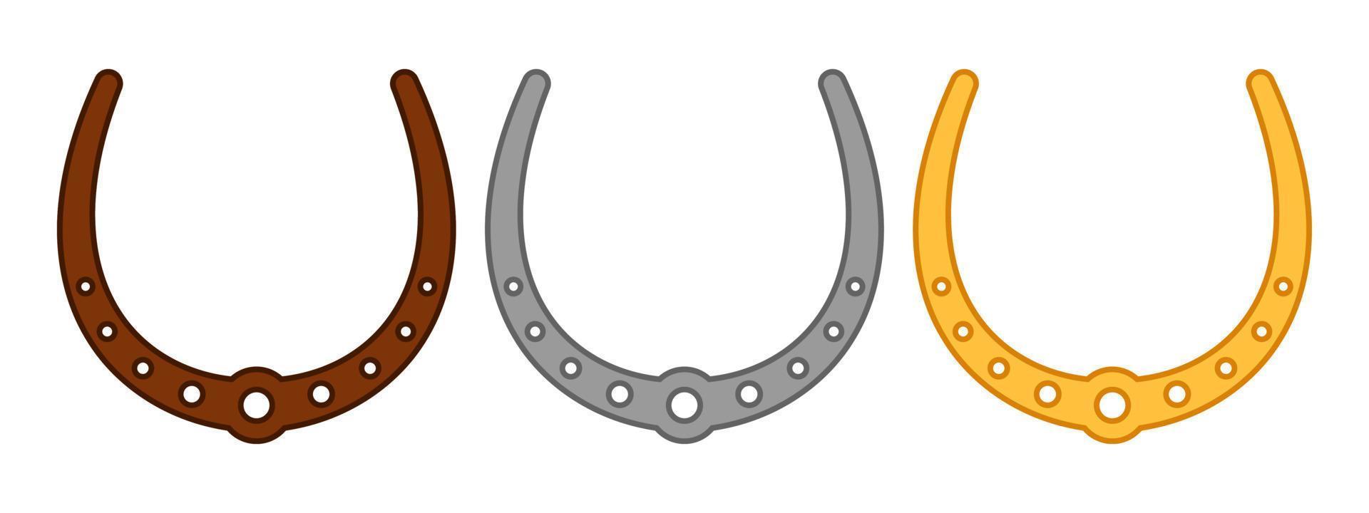 Horseshoe in flat style isolated vector