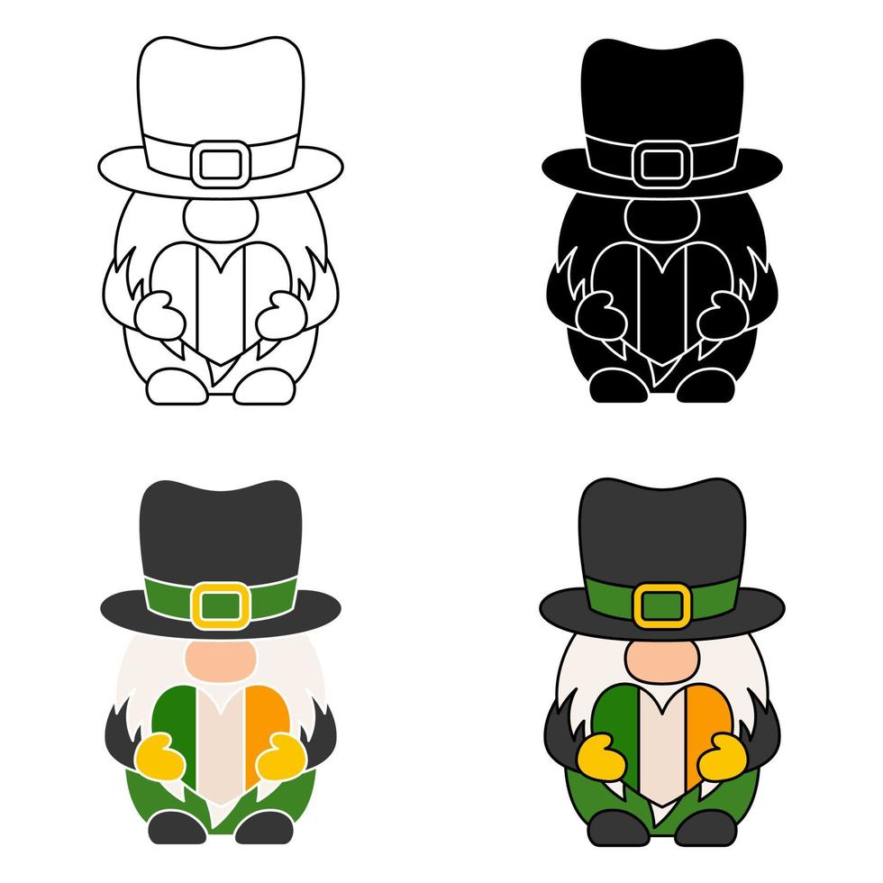 Leprechaun in flat style isolated vector