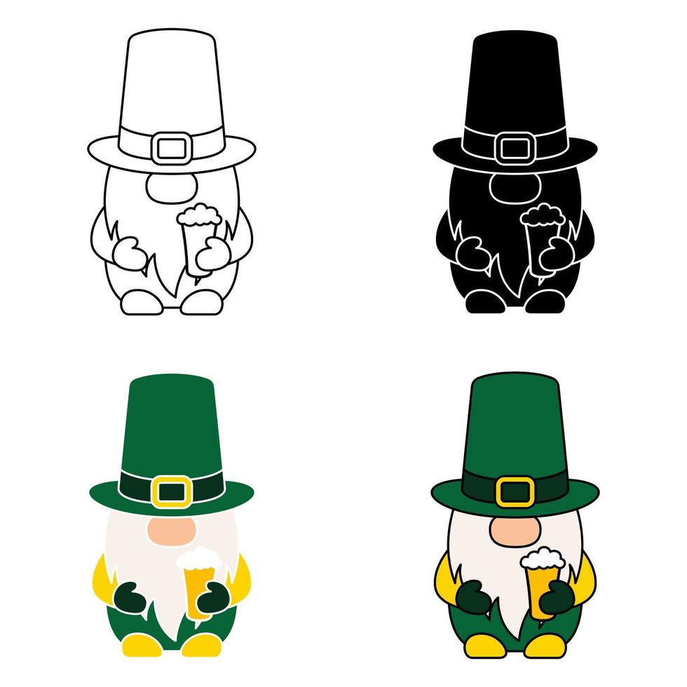 Leprechaun in flat style isolated vector