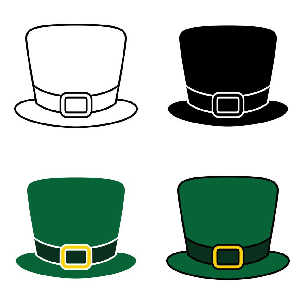 Leprechaun Hat in flat style isolated vector