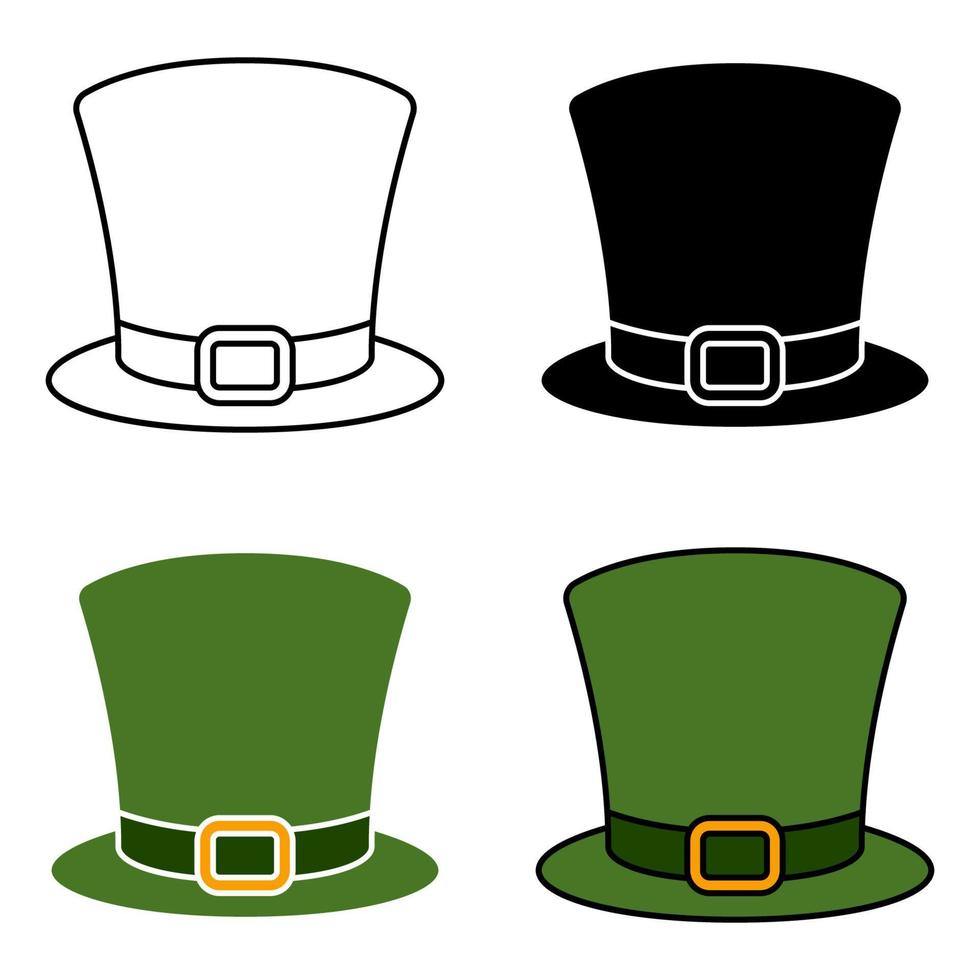 Leprechaun Hat in flat style isolated vector