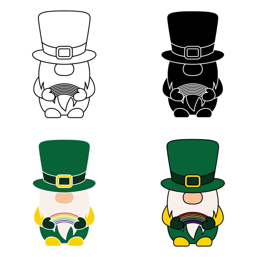 Leprechaun in flat style isolated vector