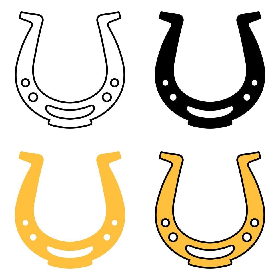 Horseshoe in flat style isolated vector