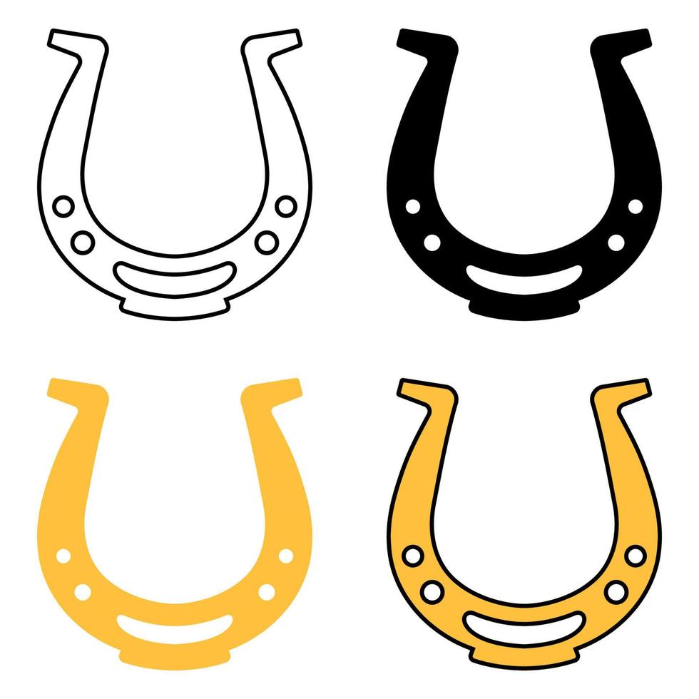 Horseshoe in flat style isolated vector