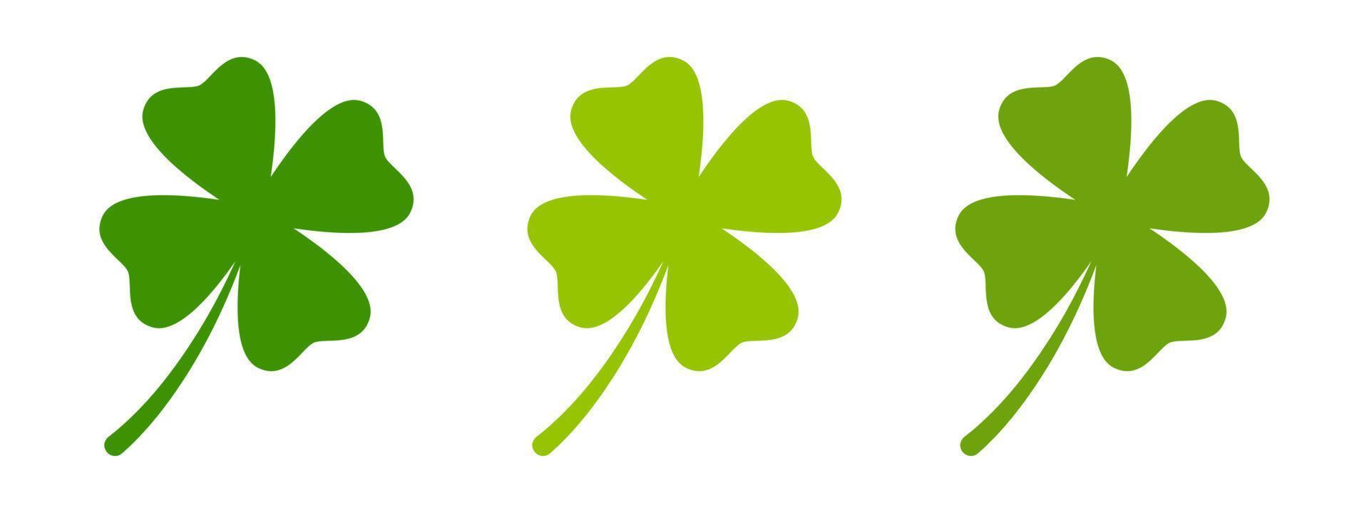 Clover Leaf in flat style isolated vector