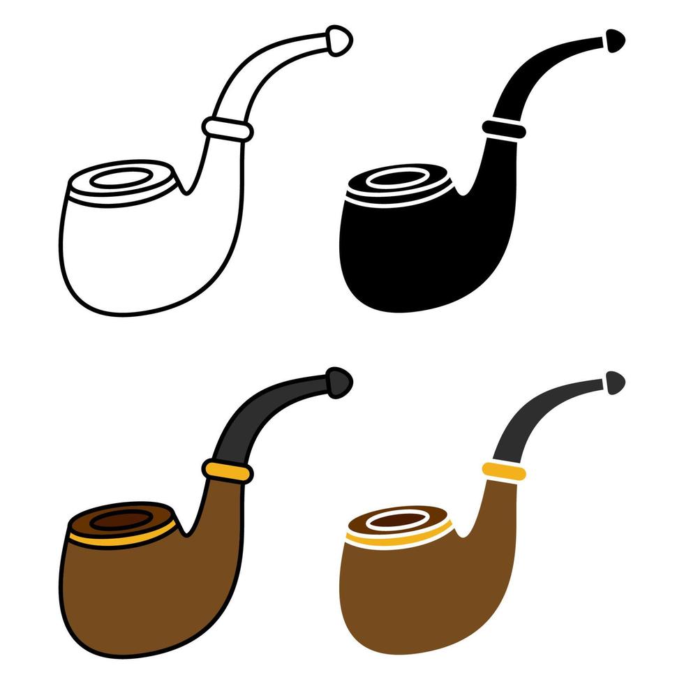 Smoking Pipe in flat style isolated vector