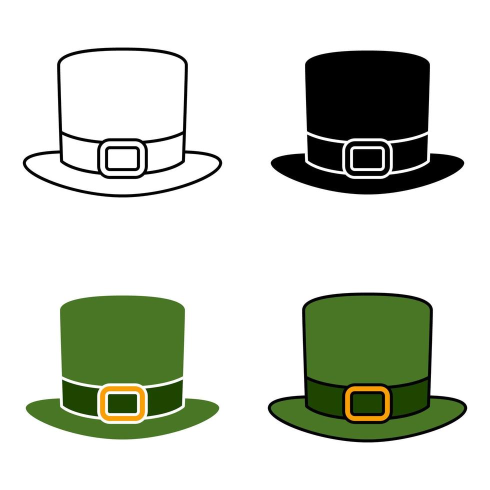 Leprechaun Hat in flat style isolated vector