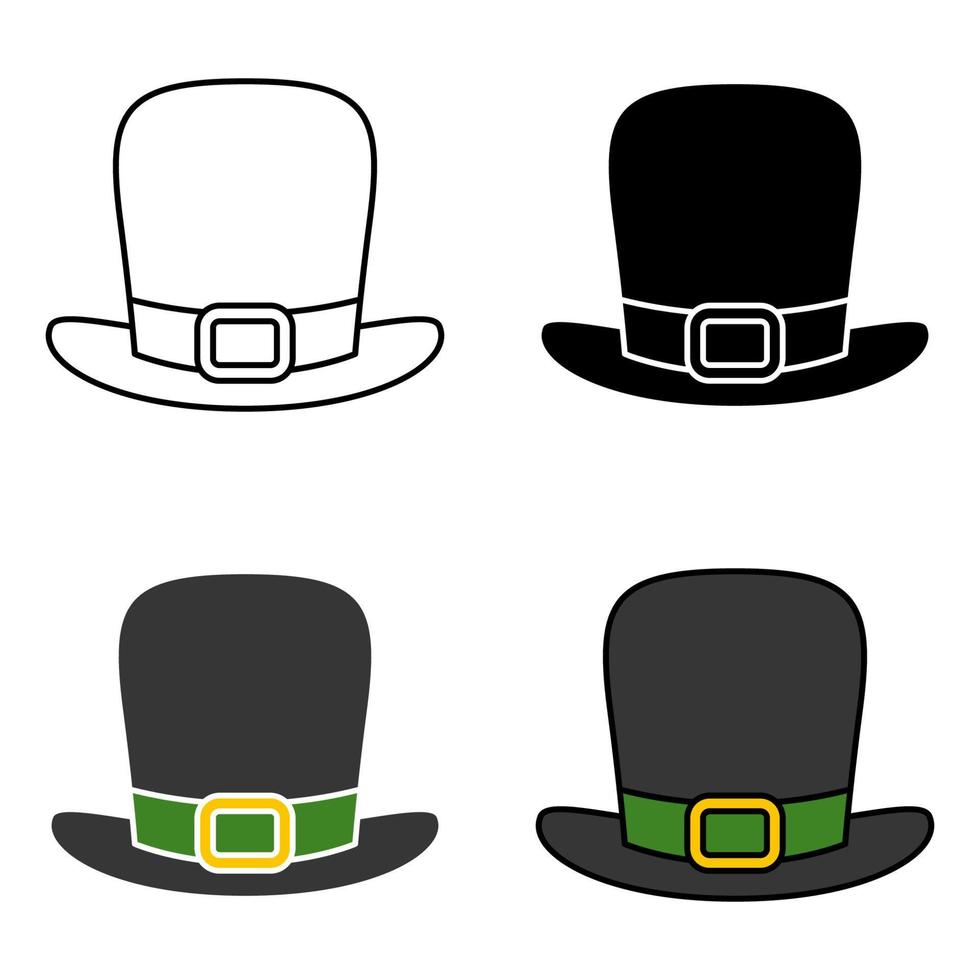 Leprechaun Hat in flat style isolated vector