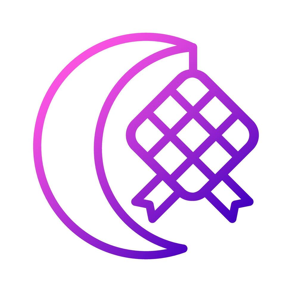 ketupat icono púrpura rosado estilo Ramadán ilustración vector elemento y símbolo Perfecto.