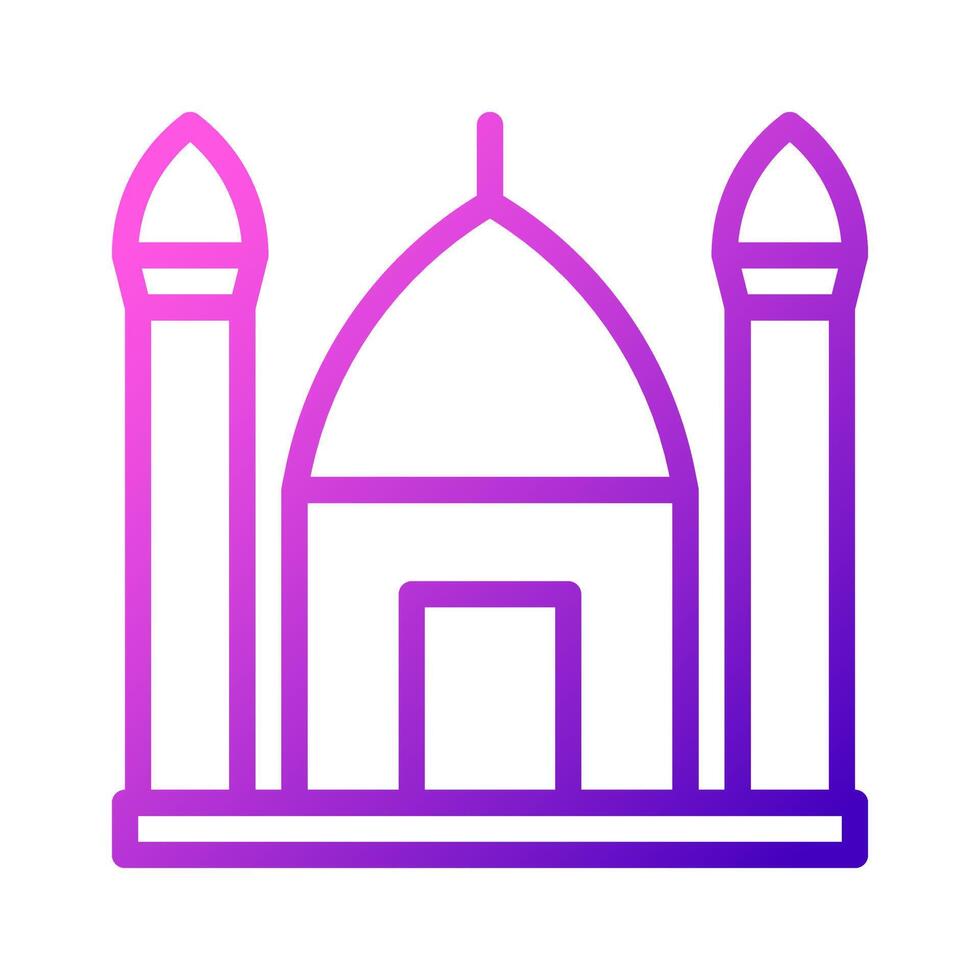 mezquita icono púrpura rosado estilo Ramadán ilustración vector elemento y símbolo Perfecto.