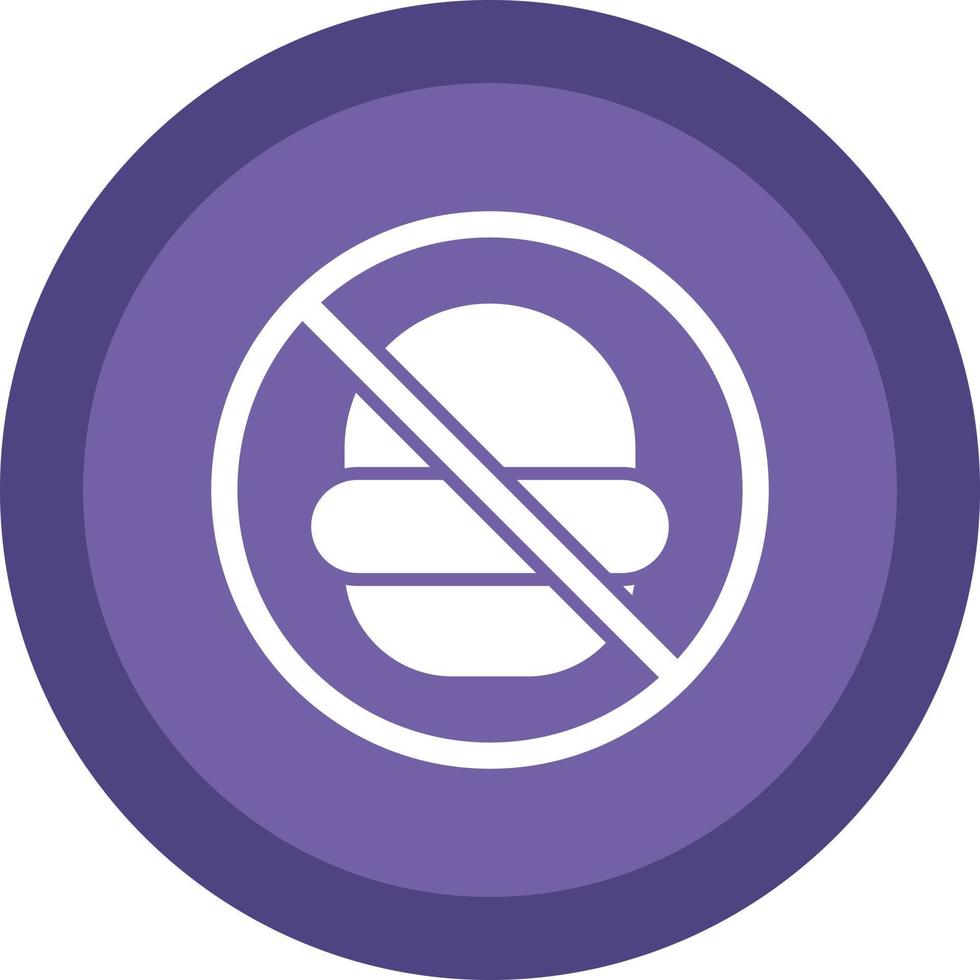 No Fast Food Vector Icon Design
