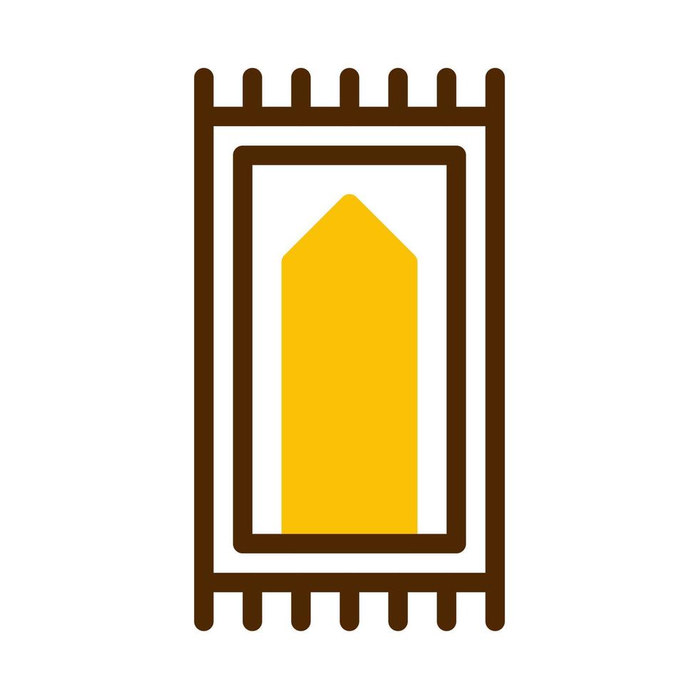 rug icon duotone brown yellow style ramadan illustration vector element and symbol perfect.