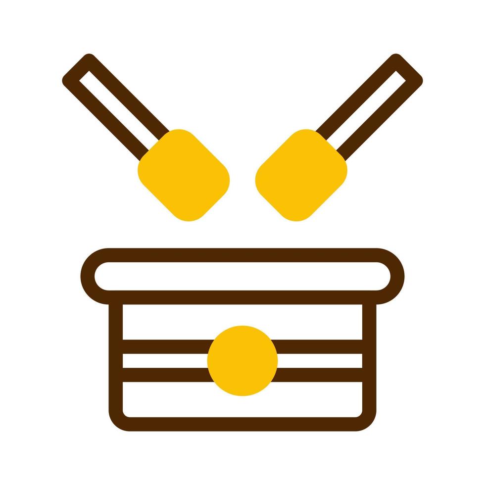 bedug drum icon duotone brown yellow style ramadan illustration vector element and symbol perfect.