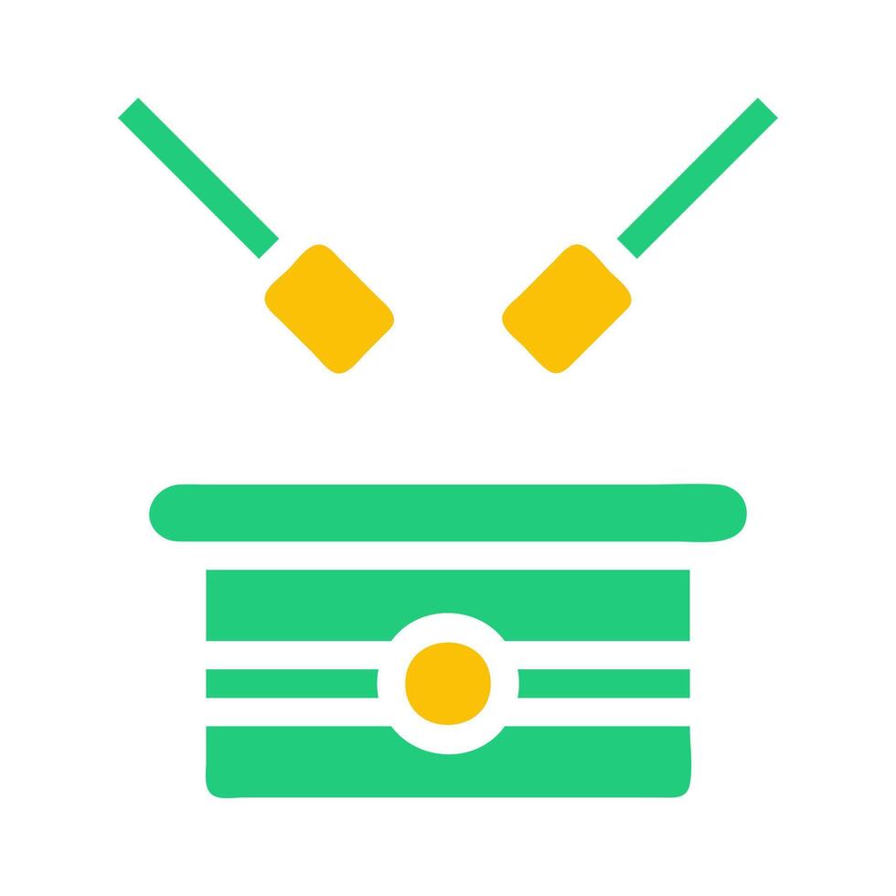 bedug drum icon solid green yellow style ramadan illustration vector element and symbol perfect.
