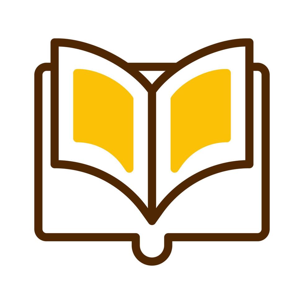 quran icon duotone brown yellow style ramadan illustration vector element and symbol perfect.