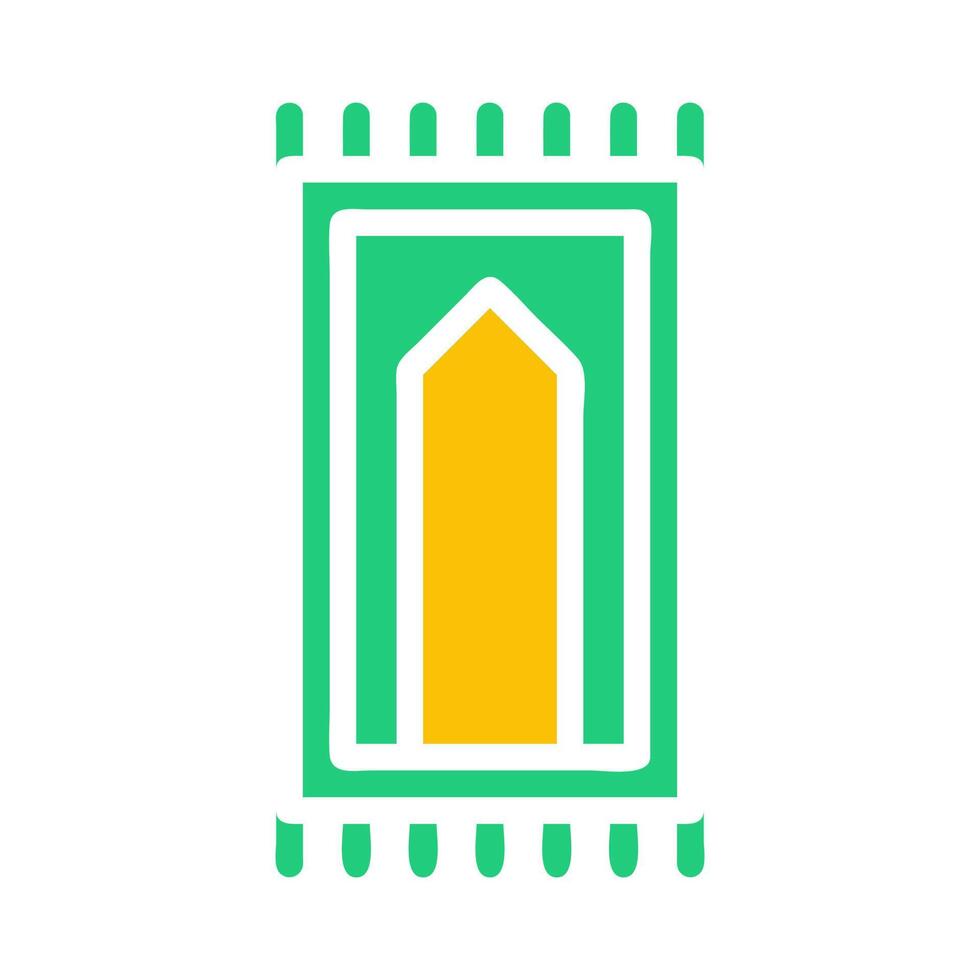 rug icon solid green yellow style ramadan illustration vector element and symbol perfect.