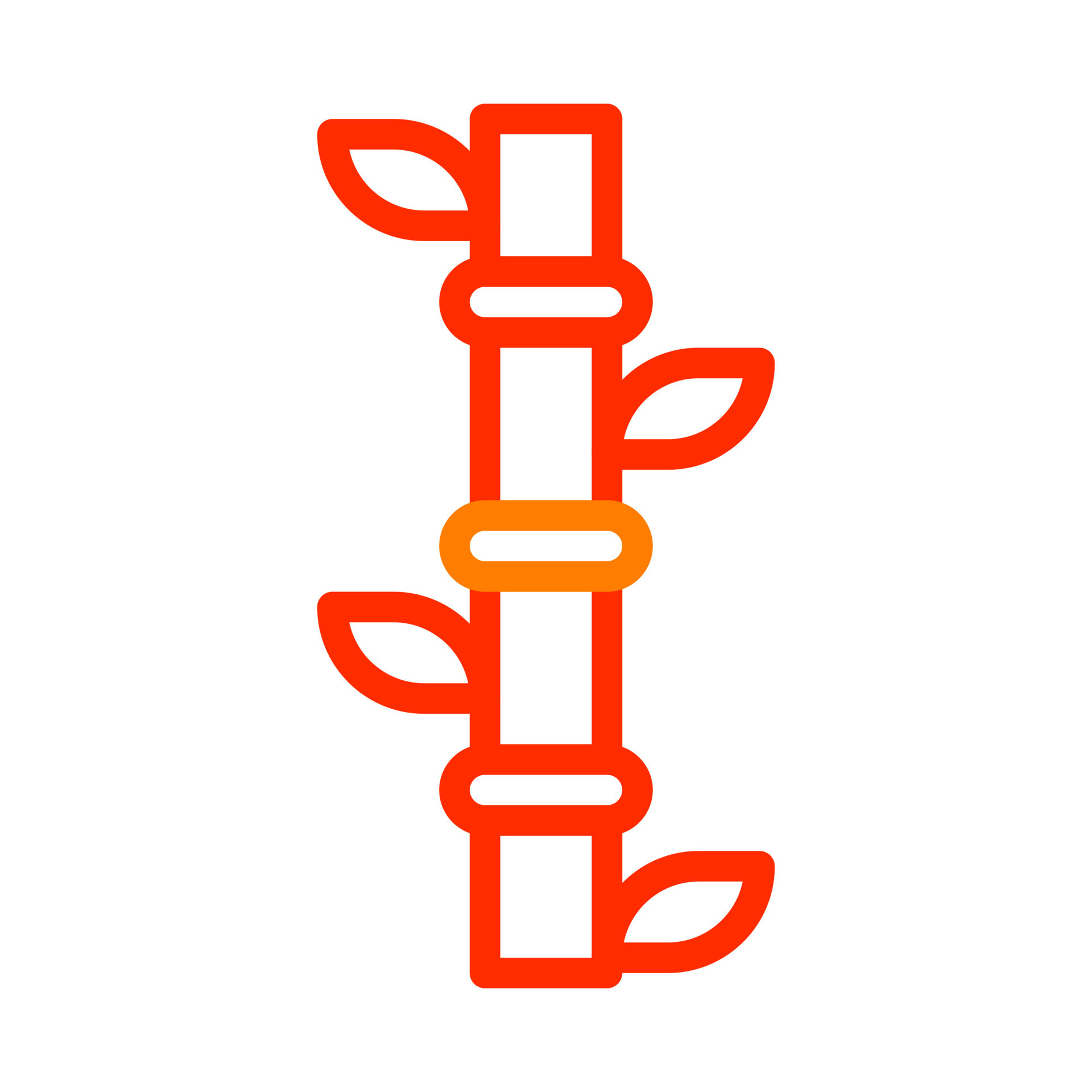 bamboo icon duocolor red style chinese new year illustration vector