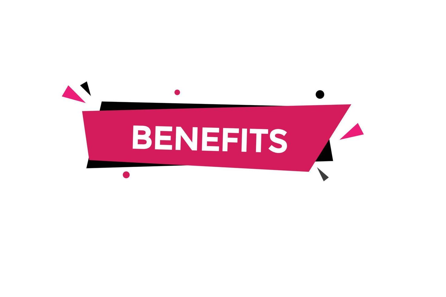 benifits button vectors.sign label speech bubble benefits vector