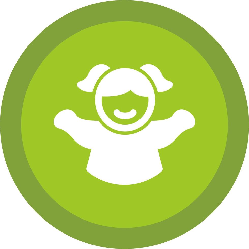 Baby Girl Vector Icon Design