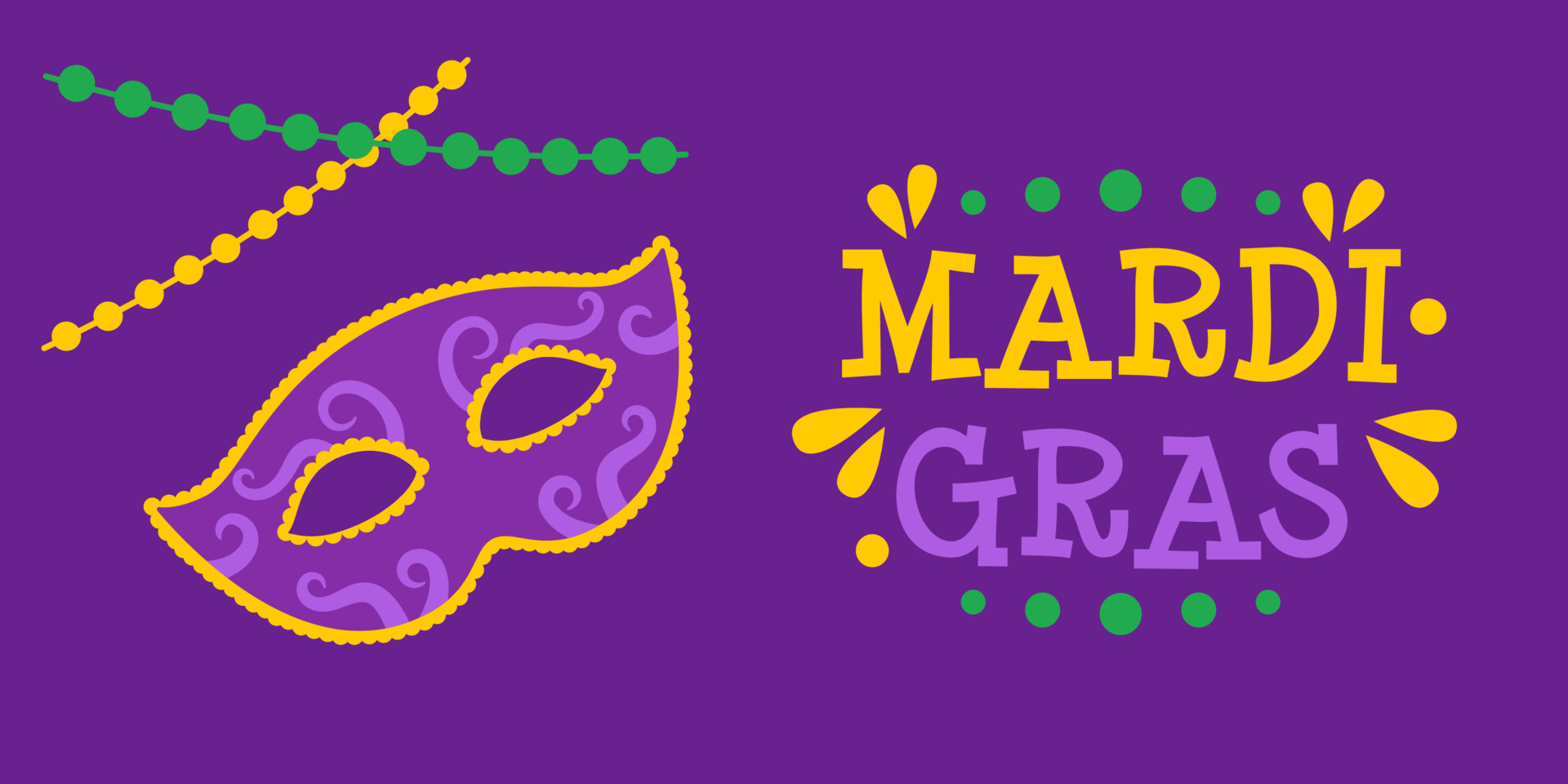 vector mardi gras bandera con carnaval mascarilla, rosario y texto