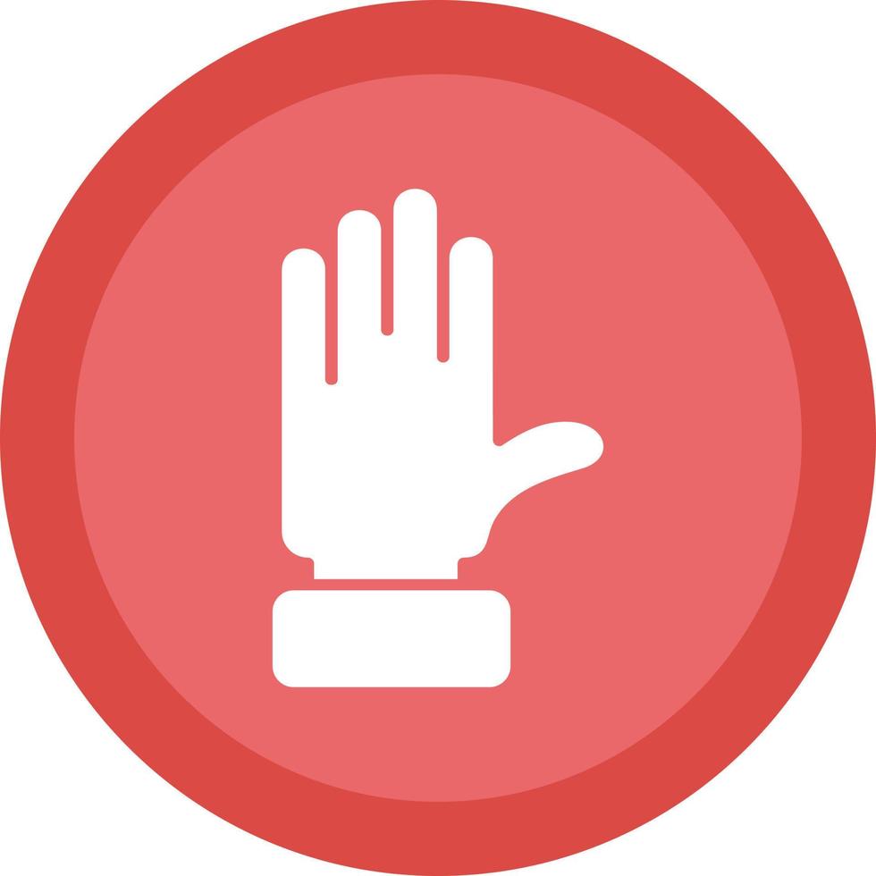Raise Hand Vector Icon Design