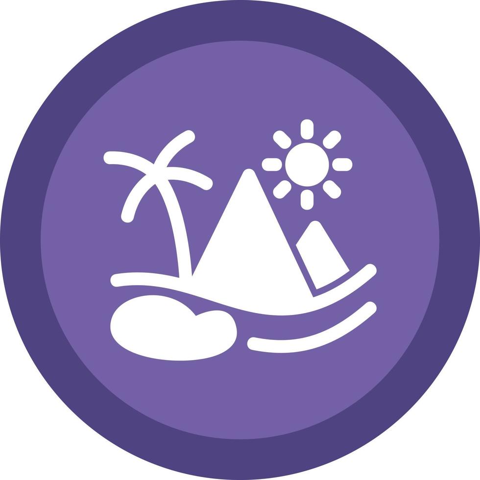Desert Oasis Vector Icon Design
