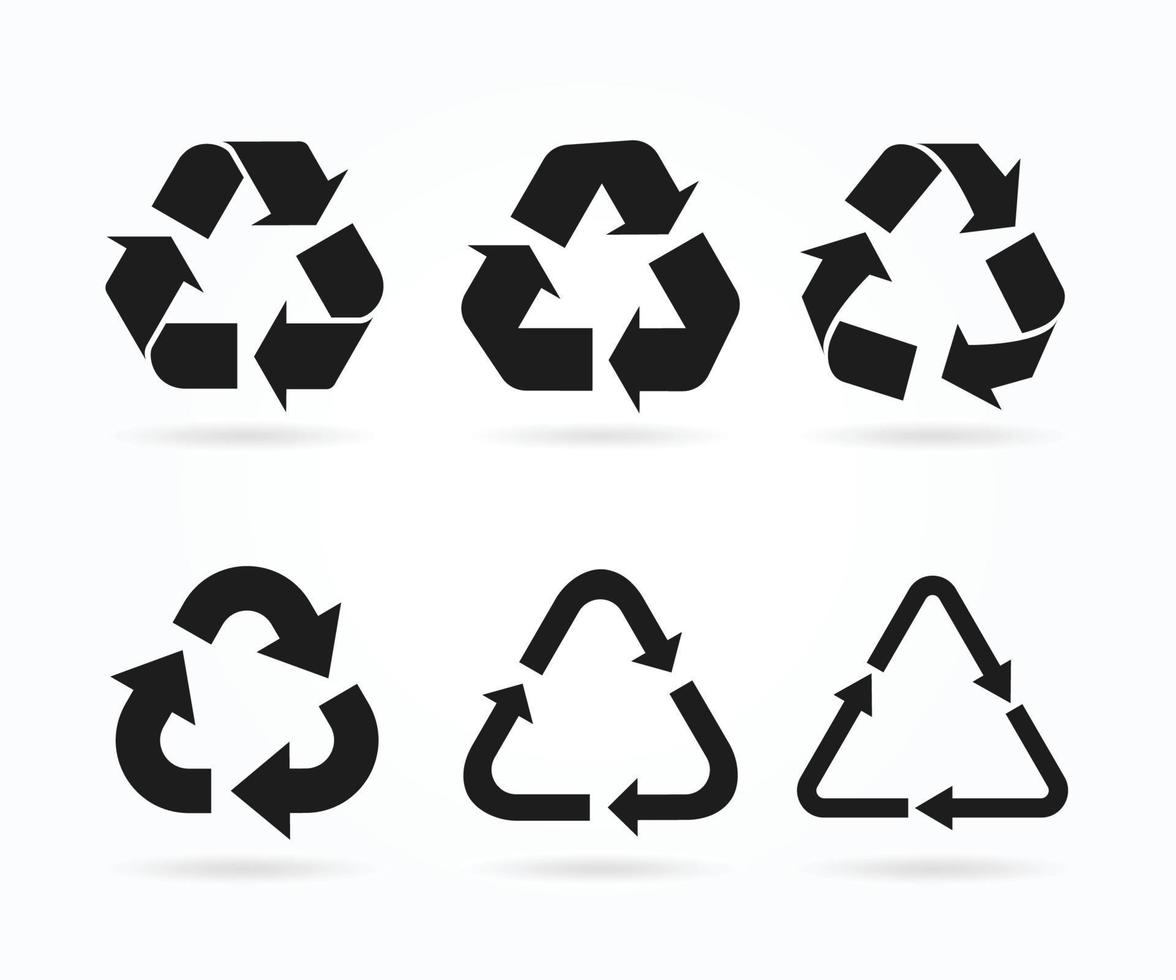 Recycle icon vector. Recycle Recycling symbol. vector