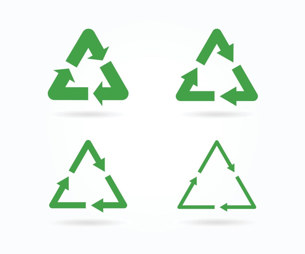 Set of Recycle icon vector. Recycle Sign symbol. vector