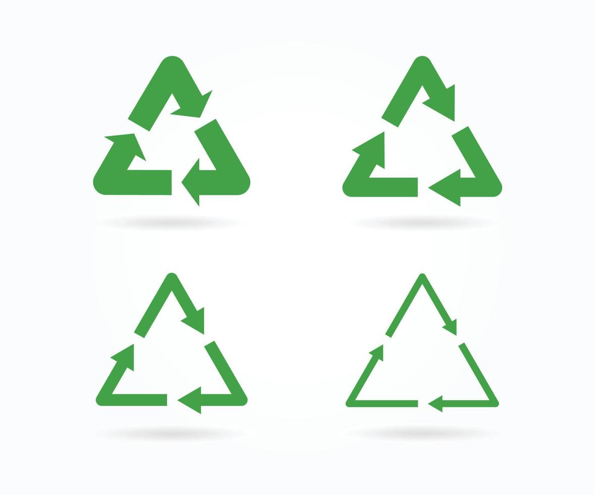 conjunto de reciclar icono vector. reciclar firmar símbolo. vector