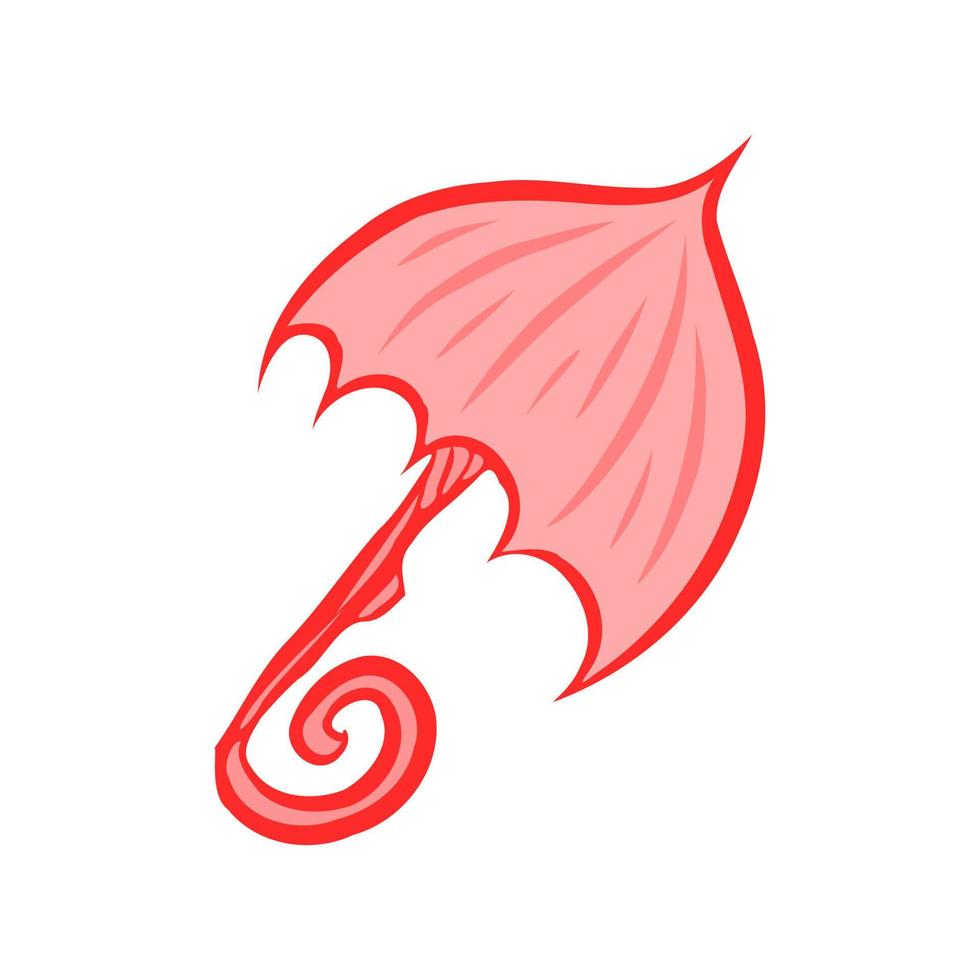 Unique pink umbrella for rainy day vector