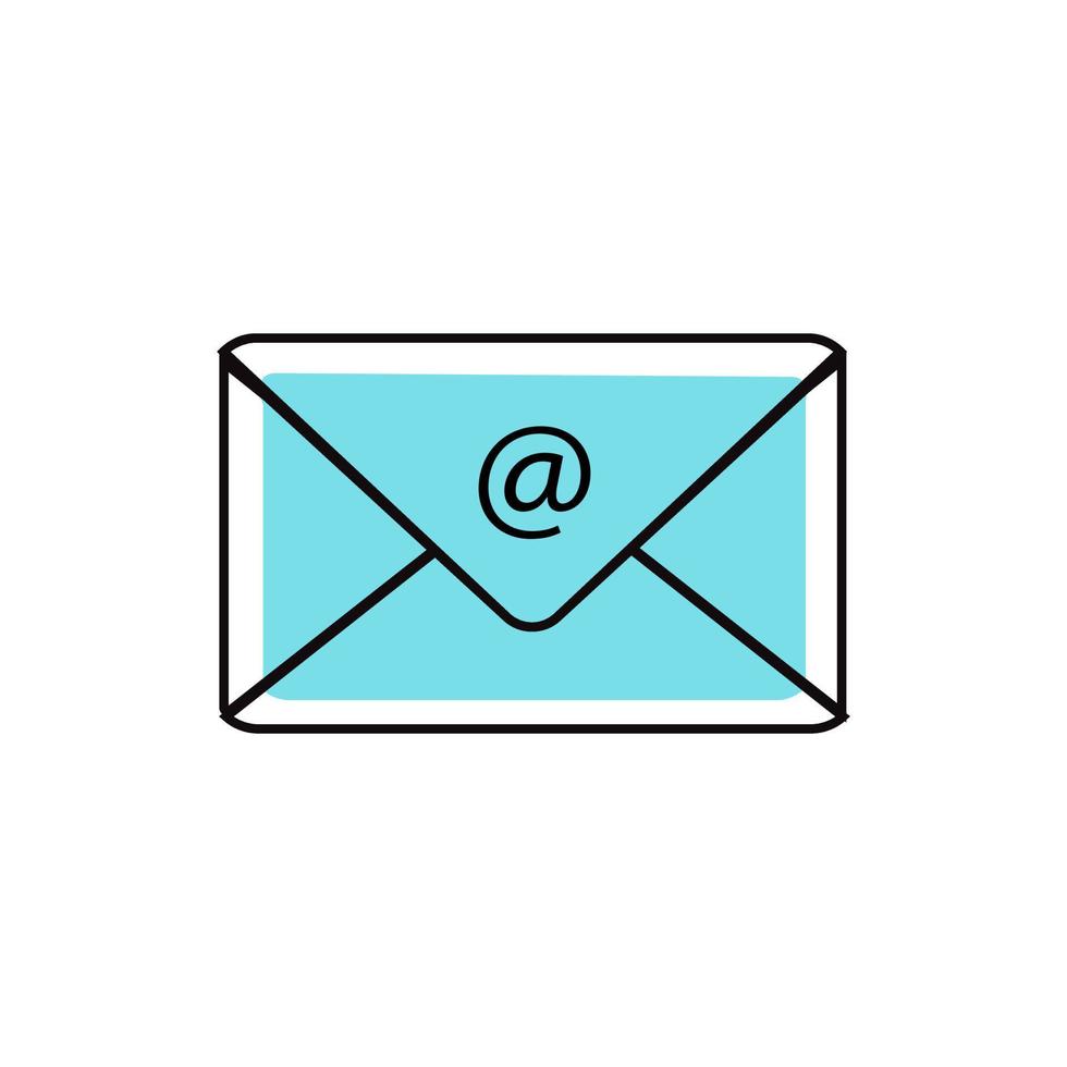 Letter envelope with paper document vector illustration. Closed, open with a message e-mail envelopes. Set mailbox vector icons in flat style. Email Envelope Icon