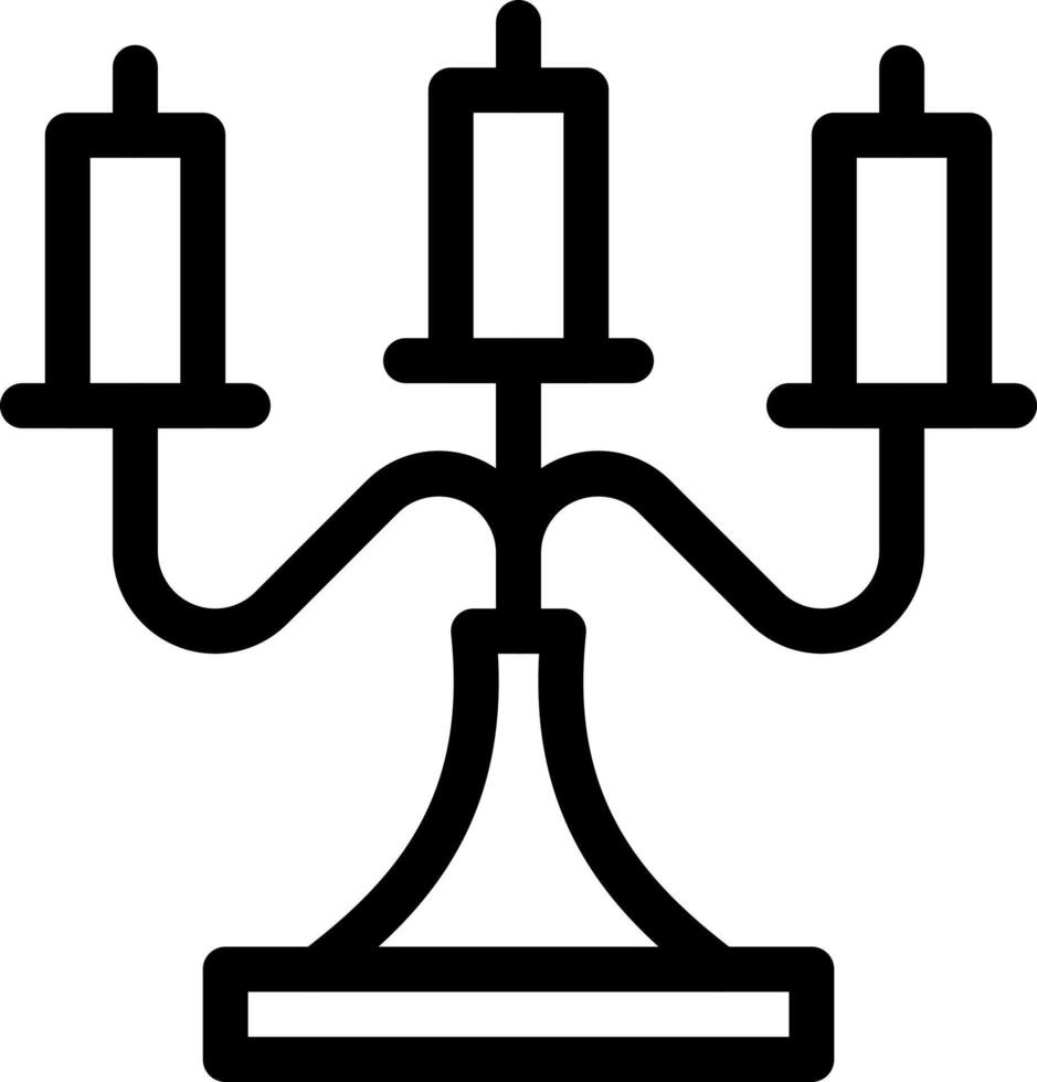 ilustración vectorial de candelabros en un fondo. símbolos de calidad premium. iconos vectoriales para concepto y diseño gráfico. vector