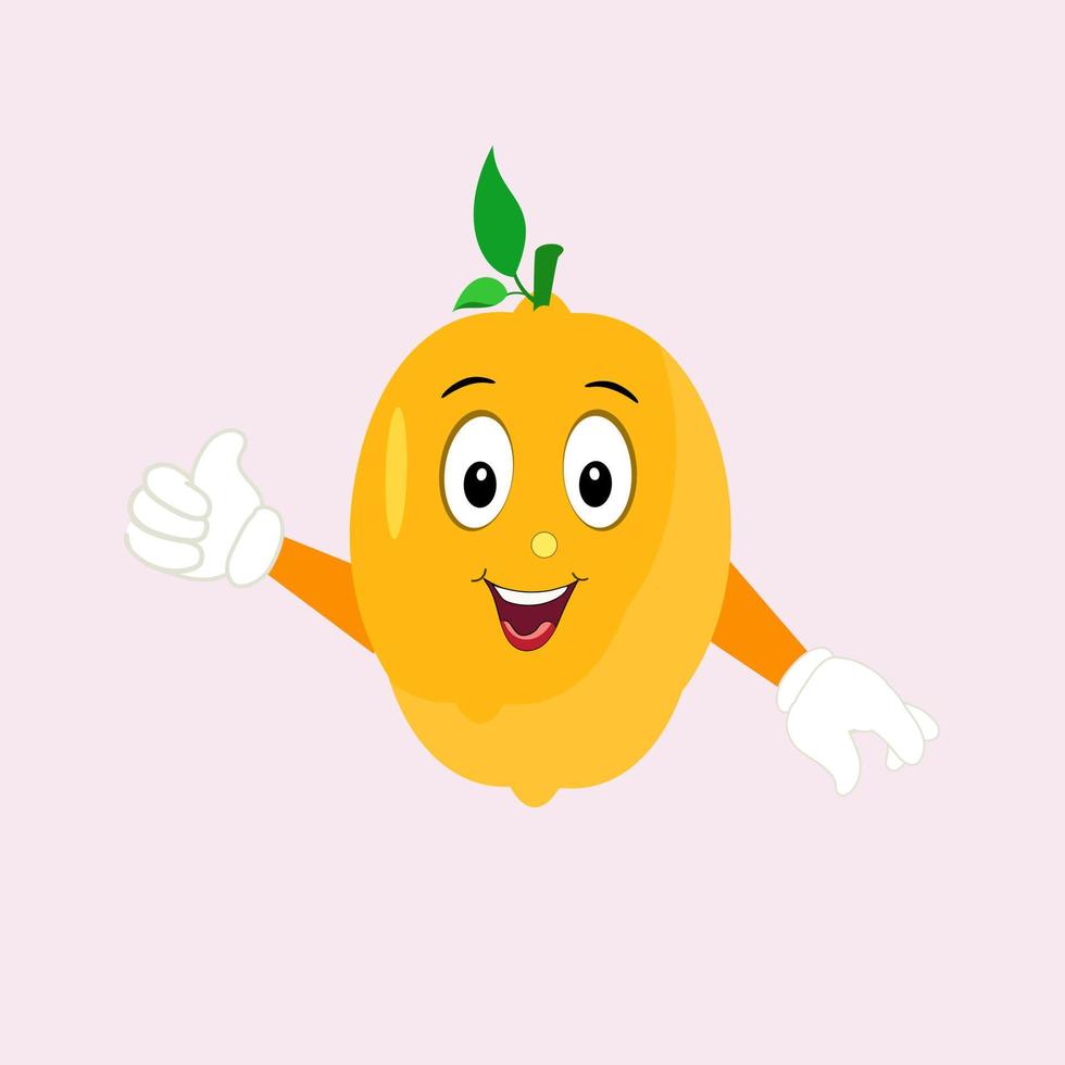 Lemon character design. Vector Illustration Flat Lemon Cute Character ...