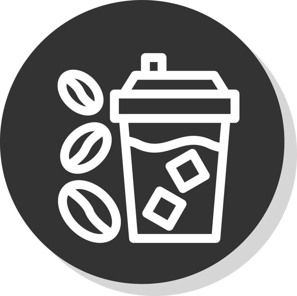 Iced Coffee Vector Icon Design